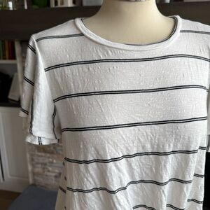 Green Envelope White Relaxed Tie Front Tee